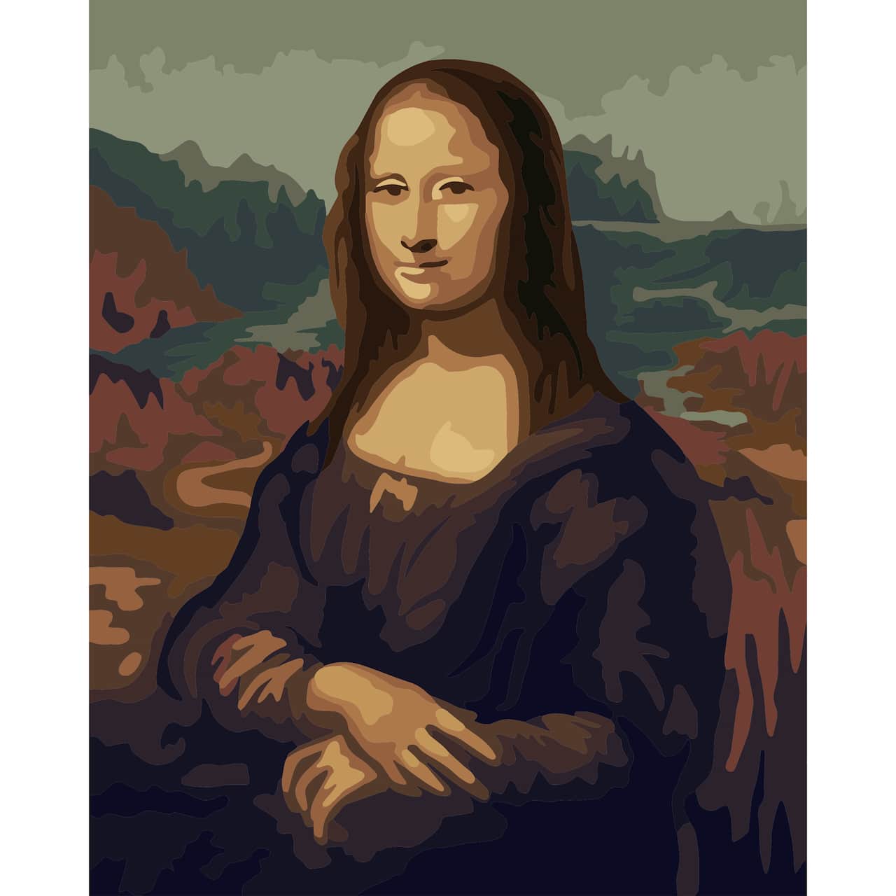 8" x 10" Mona Lisa Paint-by-Number Kit with Wood Display Hanger by Artist's Loft®